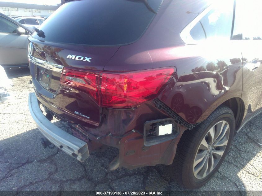 2016 ACURA MDX W/TECH/W/TECH - 5FRYD4H43GB001773