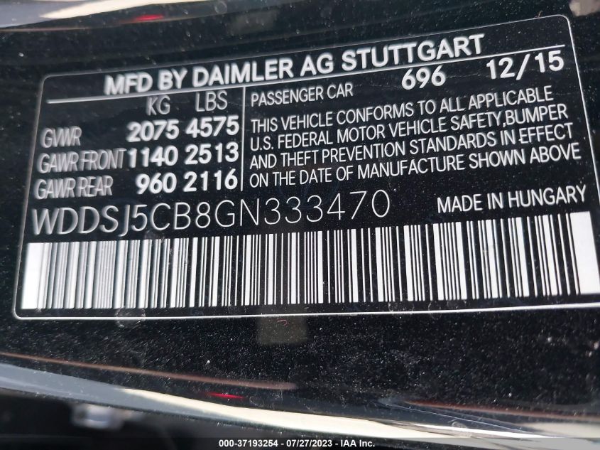2016 MERCEDES-BENZ CLA AMG CLA 45 - WDDSJ5CB8GN333470