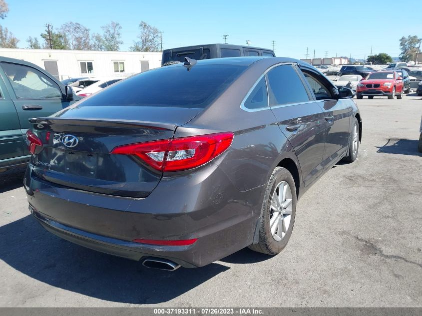 2015 HYUNDAI SONATA 2.4L SE - 5NPE24AF9FH212384