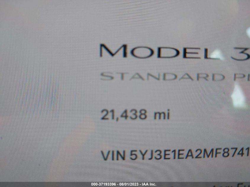 2021 TESLA MODEL 3 - 5YJ3E1EA2MF874153