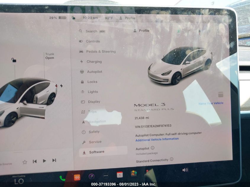 2021 TESLA MODEL 3 - 5YJ3E1EA2MF874153
