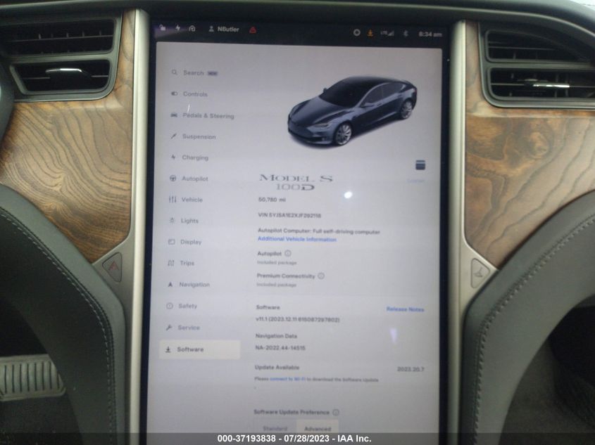2018 TESLA MODEL S - 5YJSA1E2XJF292118