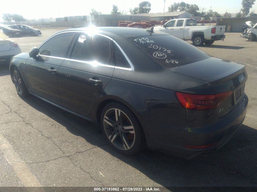 2017 AUDI A4 PREMIUM PLUS - WAUENAF44HN020173