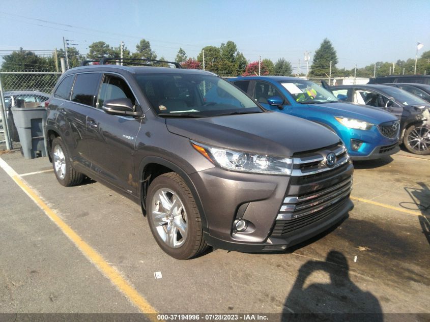 2018 TOYOTA HIGHLANDER HYBRID LIMITED - 5TDDGRFH1JS038625