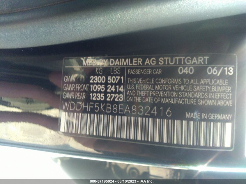 2014 MERCEDES-BENZ E-CLASS E 350 - WDDHF5KB8EA832416