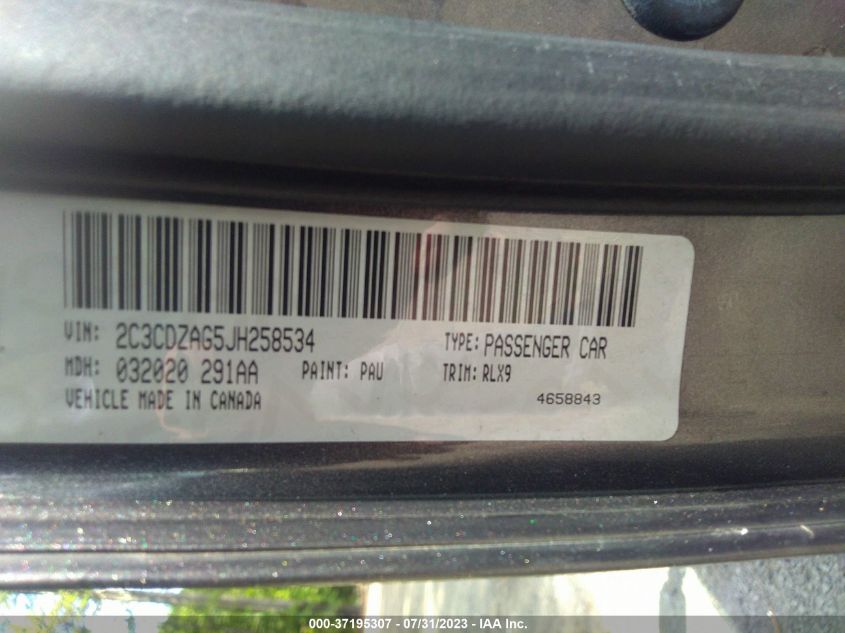 2018 DODGE CHALLENGER SXT - 2C3CDZAG5JH258534