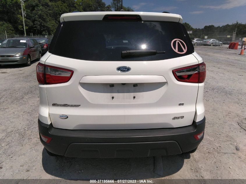 2019 FORD ECOSPORT SE - MAJ6S3GL6KC255359