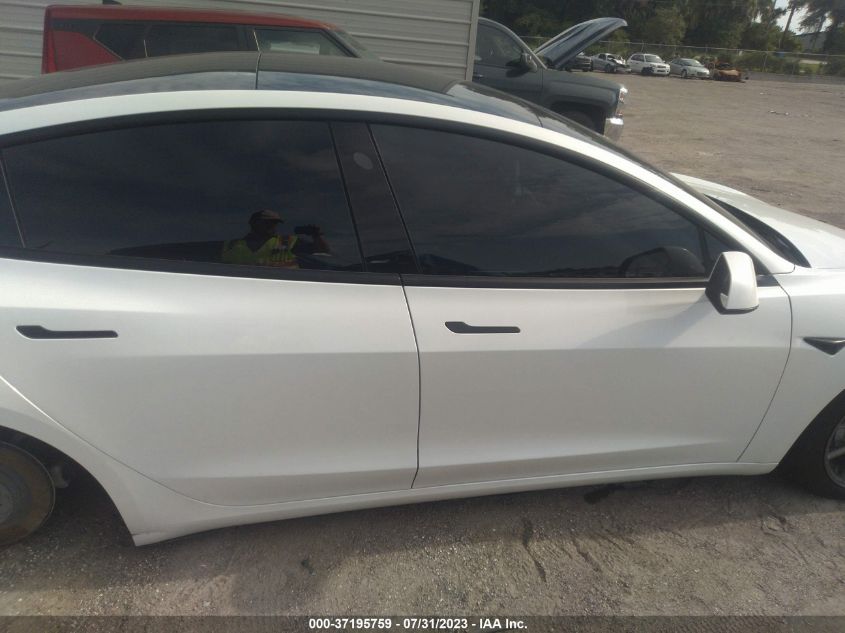 2022 TESLA MODEL 3 - 5YJ3E1EB6NF103687