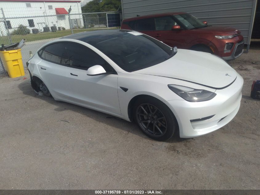 2022 TESLA MODEL 3 - 5YJ3E1EB6NF103687