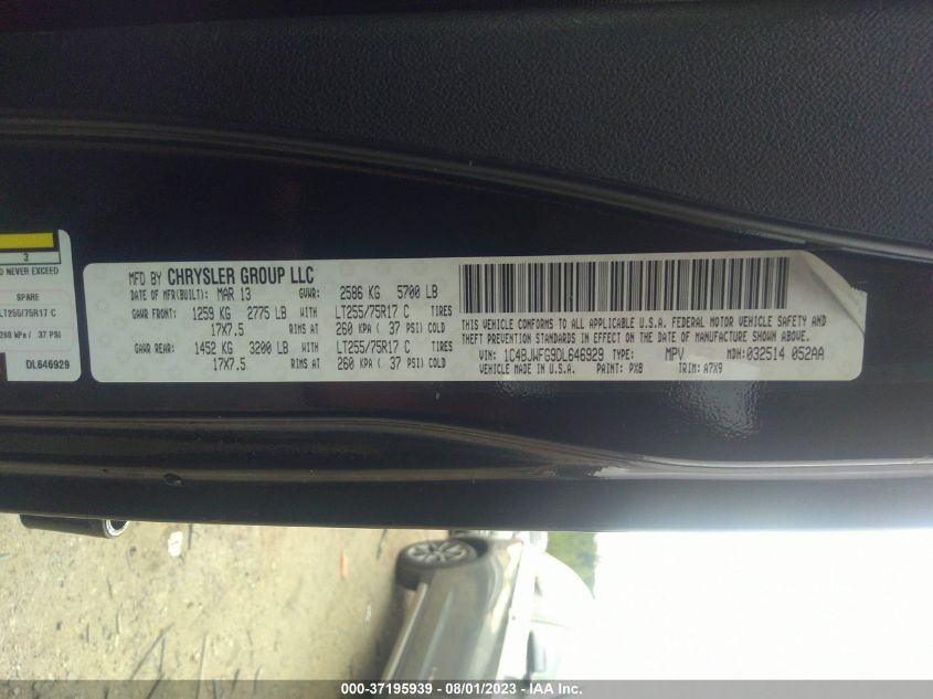 2013 JEEP WRANGLER UNLIMITED RUBICON - 1C4BJWFG9DL646929