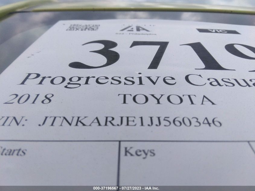 2018 TOYOTA COROLLA IM - JTNKARJE1JJ560346