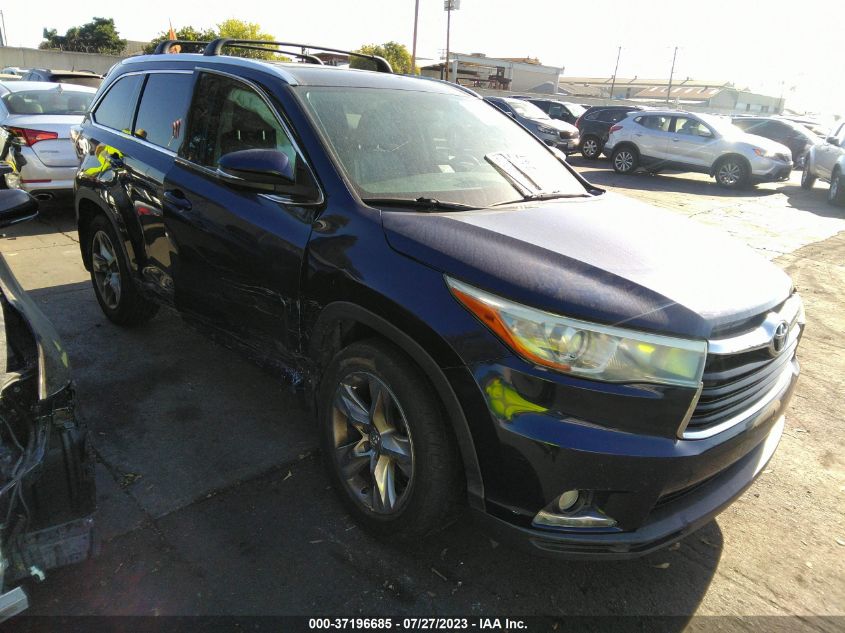 2015 TOYOTA HIGHLANDER LIMITED - 5TDDKRFH4FS148963