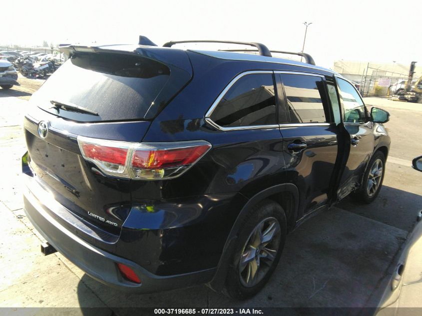 2015 TOYOTA HIGHLANDER LIMITED - 5TDDKRFH4FS148963