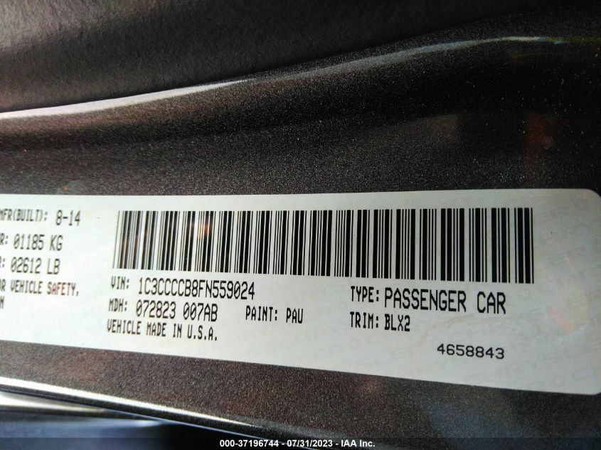 2015 CHRYSLER 200 C - 1C3CCCCB8FN559024