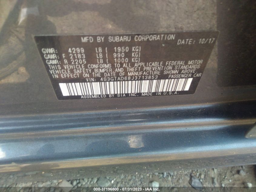 2018 SUBARU IMPREZA PREMIUM - 4S3GTAD68J3713853