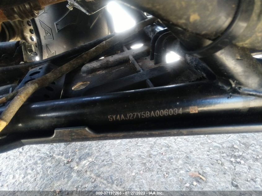 2011 YAMAHA YFM450 FWAN 5Y4AJ27Y5BA006034