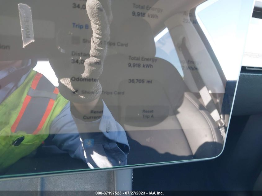 VIN 7SAYGDEFXNF494625 2022 TESLA MODEL Y PERFORMANCE