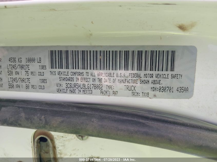 2020 RAM 2500 TRADESMAN - 3C6UR5HJ9LG178062