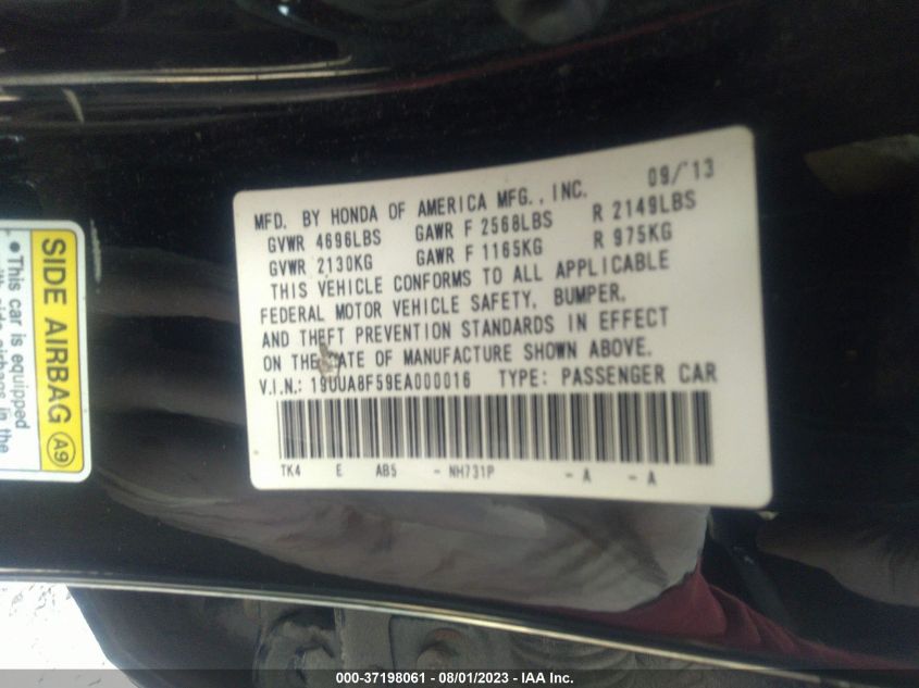 2014 ACURA TL TECH - 19UUA8F59EA000016
