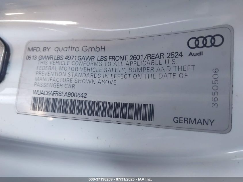 2014 AUDI RS 5 WUAC6AFR8EA900642