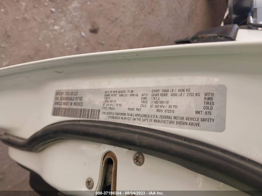 2020 RAM 2500 TRADESMAN - 3C6UR5HJ6LG197152