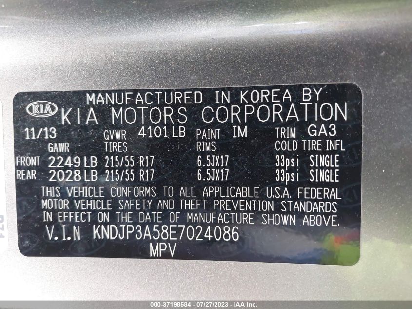 2014 KIA SOUL + - KNDJP3A58E7024086