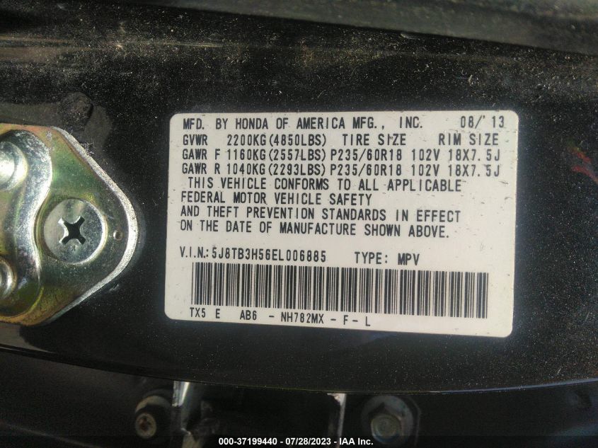2014 ACURA RDX TECH PKG - 5J8TB3H56EL006885