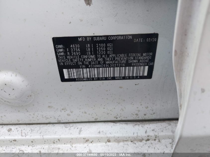 2020 SUBARU LEGACY PREMIUM - 4S3BWAE69L3021216