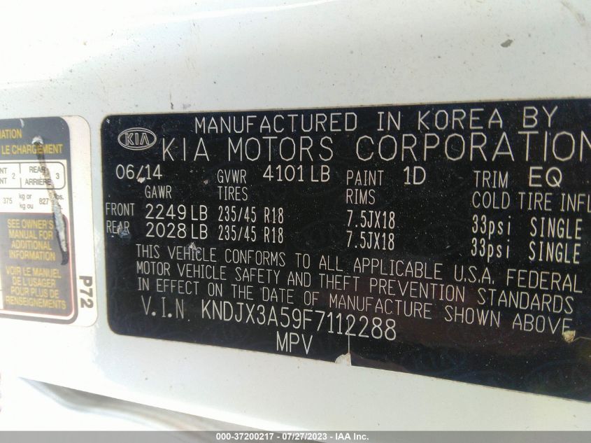 2015 KIA SOUL ! - KNDJX3A59F7112288