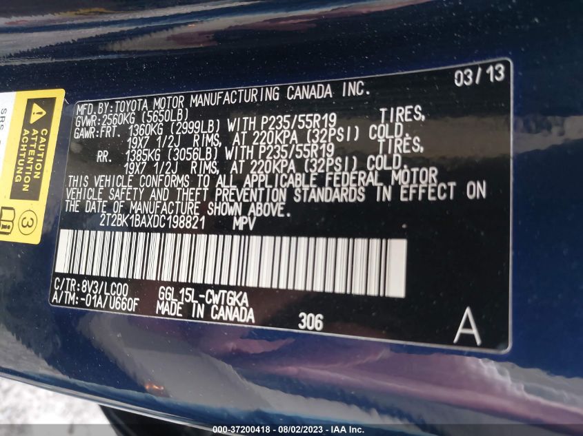 2013 LEXUS RX 350 - 2T2BK1BAXDC198821