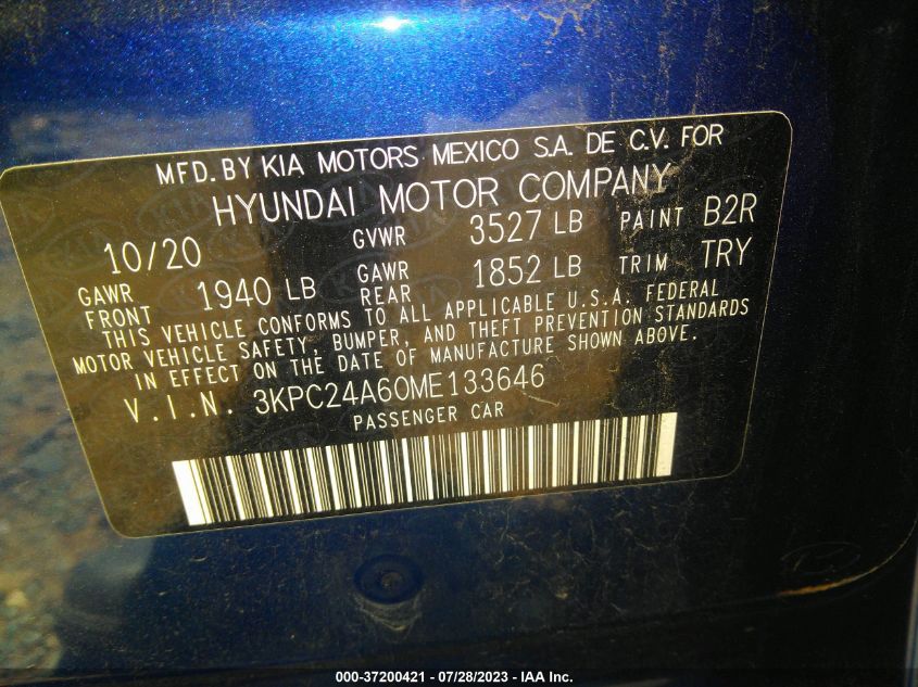 2022 HYUNDAI ACCENT SE/SEL - 3KPC24A60NE133646