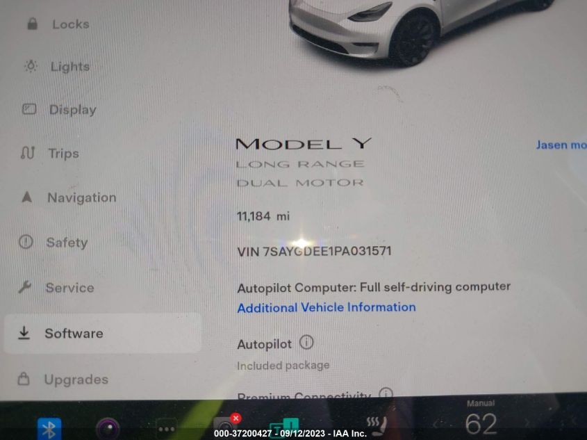 2023 TESLA MODEL Y LONG RANGE - 7SAYGDEE1PA031571