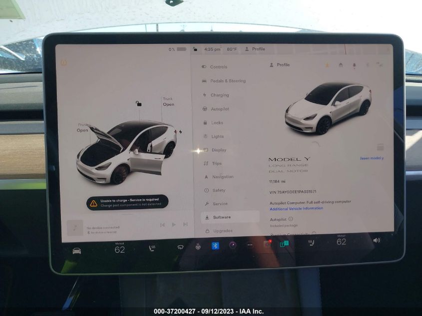 2023 TESLA MODEL Y LONG RANGE - 7SAYGDEE1PA031571