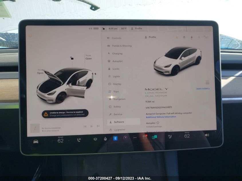 2023 TESLA MODEL Y LONG RANGE - 7SAYGDEE1PA031571