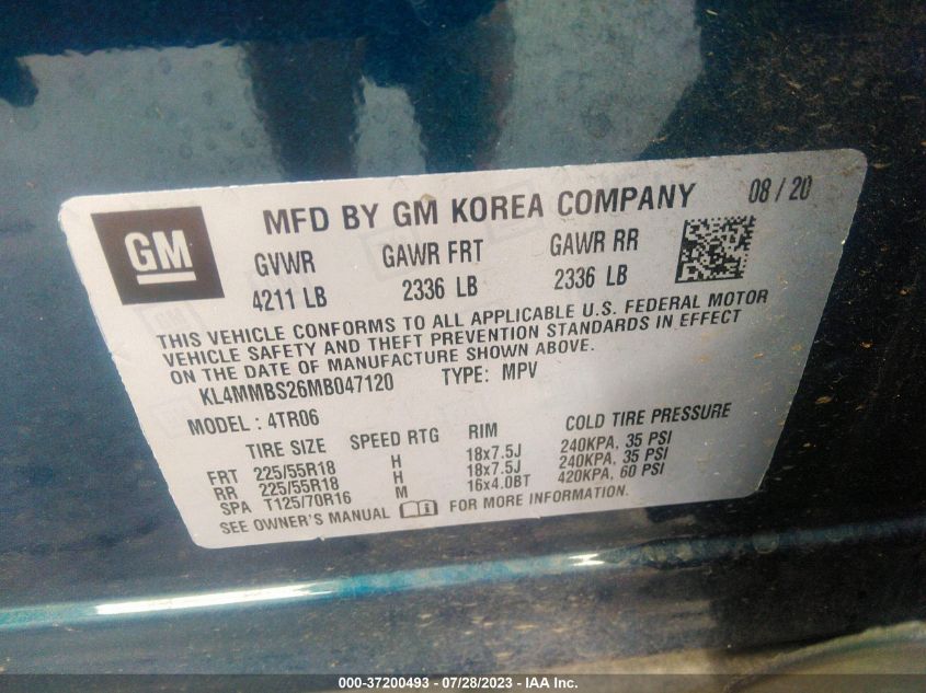 KL4MMBS26MB047120 Buick Encore GX PREFERRED 9