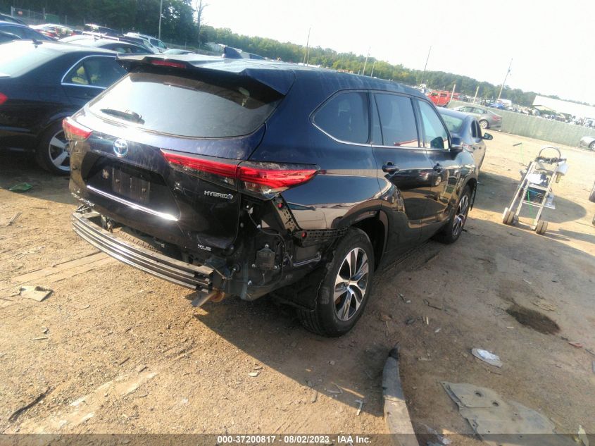2020 TOYOTA HIGHLANDER HYBRID XLE - 5TDGBRCH9LS502957