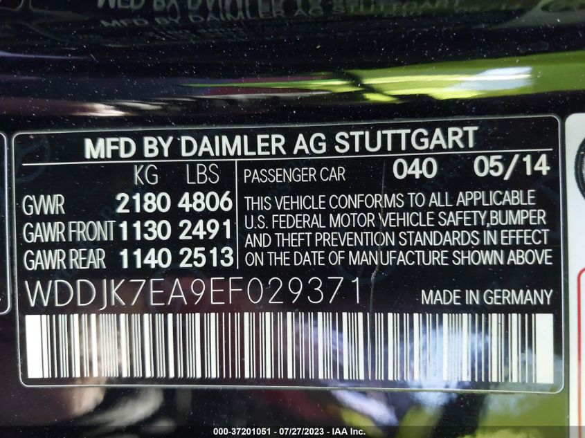 2014 MERCEDES-BENZ SL-CLASS SL 63 AMG - WDDJK7EA9EF029371