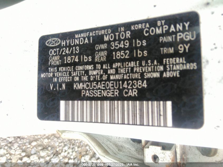 2014 HYUNDAI ACCENT SE - KMHCU5AE0EU142384