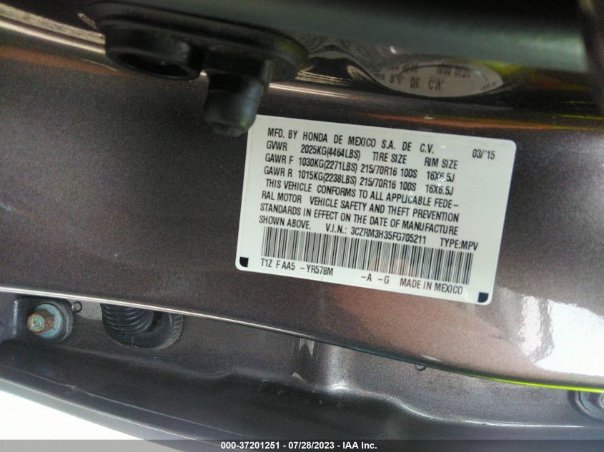 2015 HONDA CR-V LX - 3CZRM3H35FG705211