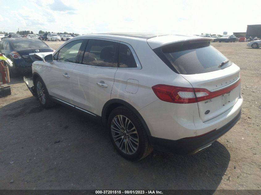 2017 LINCOLN MKX RESERVE - 2LMPJ6LR2HBL52385