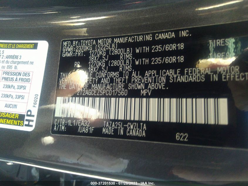 2023 LEXUS NX 350 - 2T2AGCEZ5PC017560