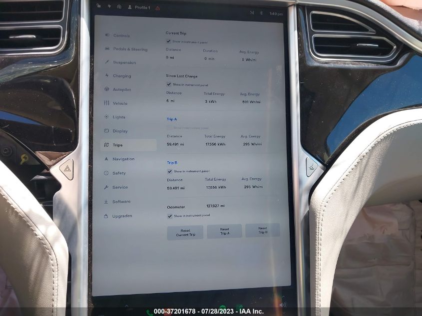 2014 TESLA MODEL S 60 KWH BATTERY/P85 - 5YJSA1H18EFP56516