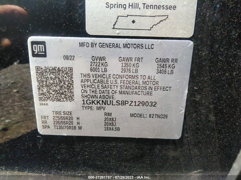 2023 GMC ACADIA SLT - 1GKKNULS8PZ129032