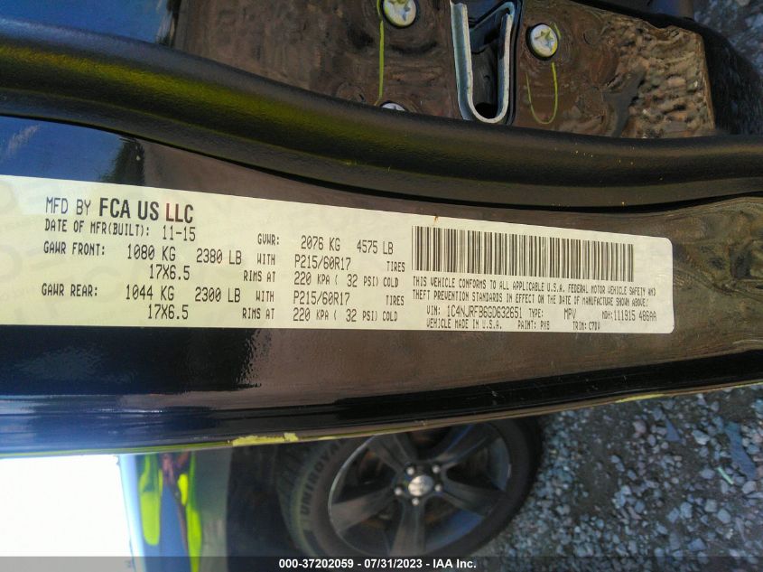 2016 JEEP PATRIOT LATITUDE - 1C4NJRFB6GD632651