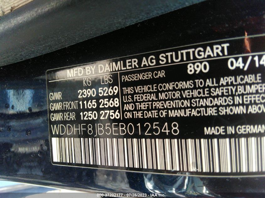 2014 MERCEDES-BENZ E-CLASS E 350 - WDDHF8JB5EB012548