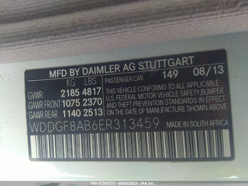 2014 MERCEDES-BENZ C-CLASS C 300 - WDDGF8AB6ER313459