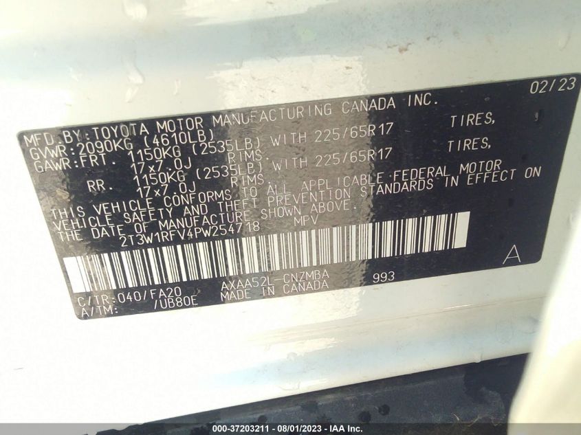 2023 TOYOTA RAV4 XLE - 2T3W1RFV4PW254718