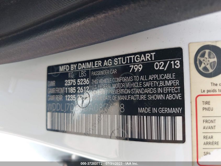 2013 MERCEDES-BENZ CLS-CLASS CLS 550 WDDLJ7DB8DA087618
