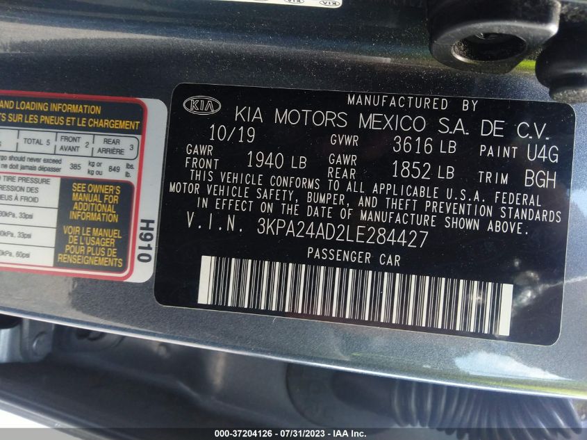 2020 KIA RIO S - 3KPA24AD2LE284427