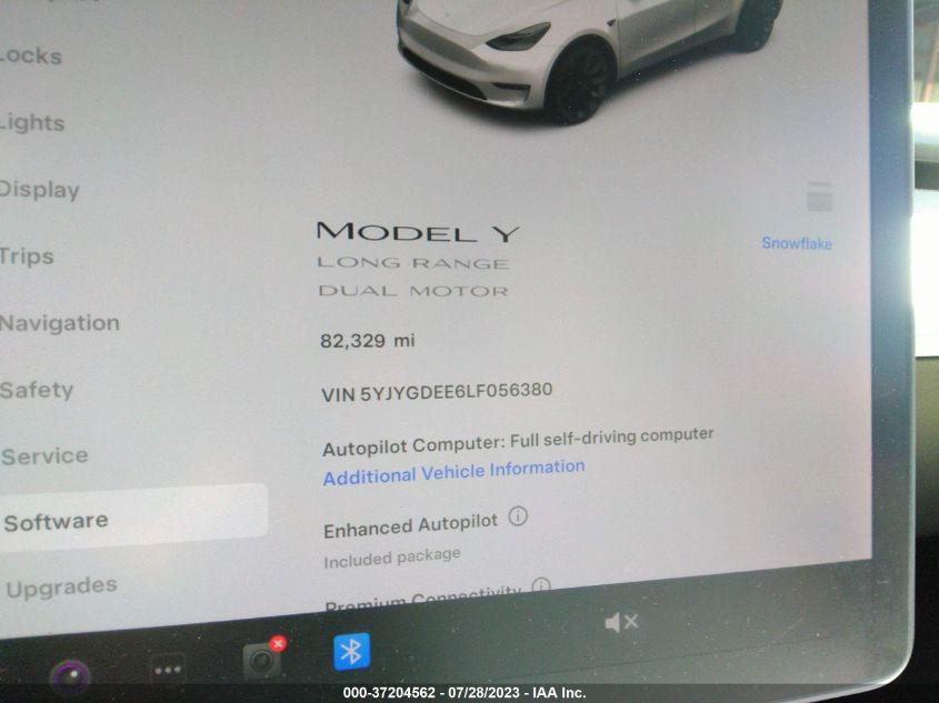 2020 TESLA MODEL Y LONG RANGE - 5YJYGDEE6LF056380